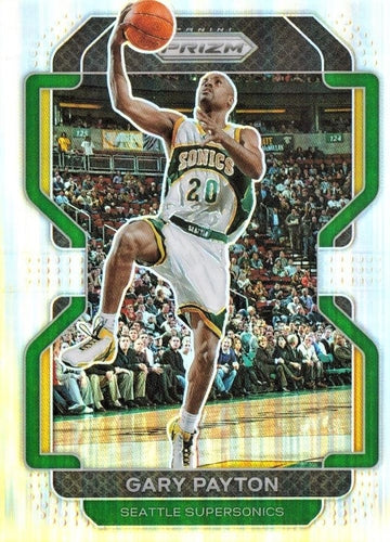 #257 Gary Payton - Seattle Supersonics - 2021-22 Panini Prizm - Silver Basketball