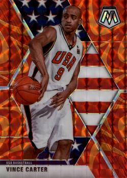 #258 Vince Carter - USA - 2019-20 Panini Mosaic - Reactive Orange Basketball