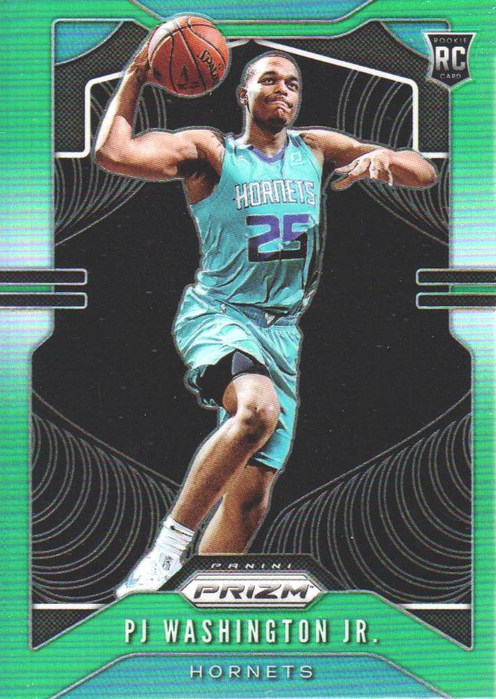 #258 PJ Washington Jr. - Charlotte Hornets - 2019-20 Panini Prizm - Prizms Green Basketball