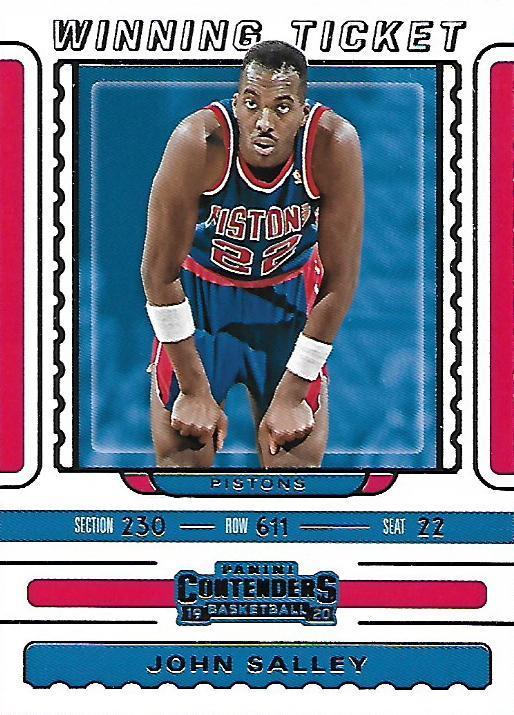 #25 John Salley - Detroit Pistons - 2019-20 Panini Contenders - Winning Ticket Basketball