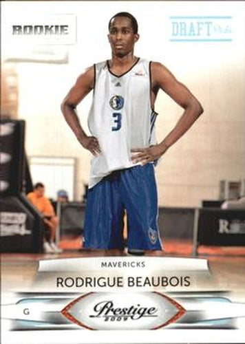 #175 Rodrigue Beaubois - Dallas Mavericks - 2009-10 Panini Prestige - Draft Picks Light Blue Basketball
