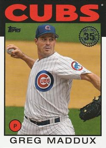 #86B-25 Greg Maddux - Chicago Cubs - 2021 Topps - 1986 Topps Baseball 35th Anniversary Series One Baseball