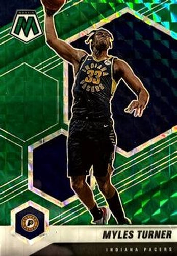#25 Myles Turner - Indiana Pacers - 2020-21 Panini Mosaic - Mosaic Green Basketball