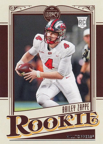 #25 Bailey Zappe - Western Kentucky Hilltoppers - 2022 Panini Chronicles Draft Picks - Legacy Rookies Football