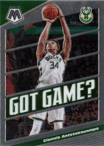 #25 Giannis Antetokounmpo - Milwaukee Bucks - 2019-20 Panini Mosaic - Got Game Basketball