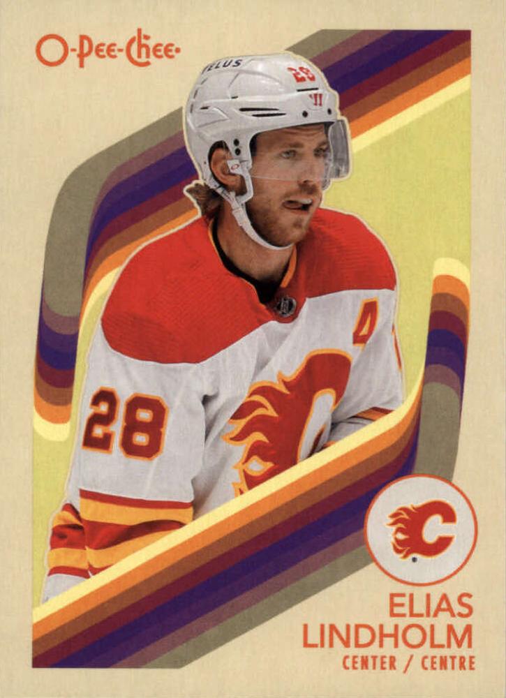 #25 Elias Lindholm - Calgary Flames - 2023-24 O-Pee-Chee - Retro Hockey