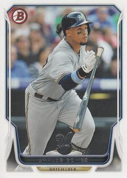 #25 Carlos Gomez - Milwaukee Brewers - 2014 Bowman Baseball