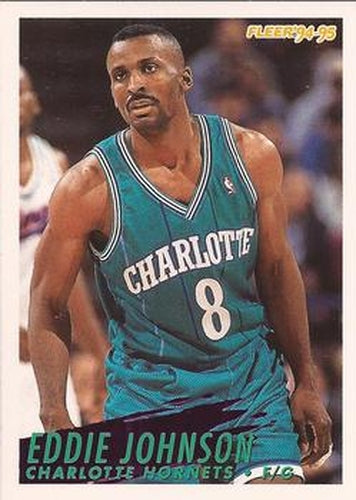 #25 Eddie Johnson - Charlotte Hornets - 1994-95 Fleer Basketball