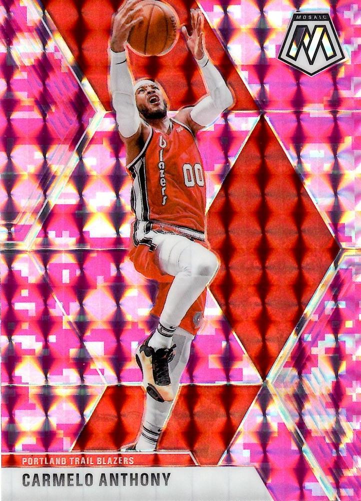 #25 Carmelo Anthony - Portland Trail Blazers - 2019-20 Panini Mosaic - Camo Pink Basketball