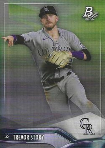 #25 Trevor Story - Colorado Rockies - 2021 Bowman Platinum Baseball