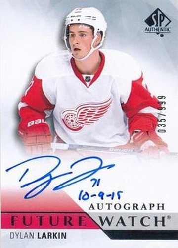 #260 Dylan Larkin - Detroit Red Wings - 2015-16 SP Authentic Hockey