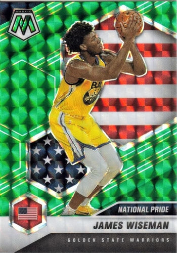 #260 James Wiseman - Golden State Warriors - 2020-21 Panini Mosaic - Mosaic Green Basketball
