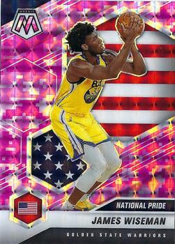 #260 James Wiseman - Golden State Warriors - 2020-21 Panini Mosaic - Mosaic Camo Pink Basketball