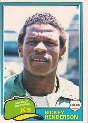 #261 Rickey Henderson - Oakland Athletics - 1981 O-Pee-Chee - Gray Back Baseball