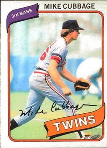 #262 Mike Cubbage - Minnesota Twins - 1980 O-Pee-Chee Baseball