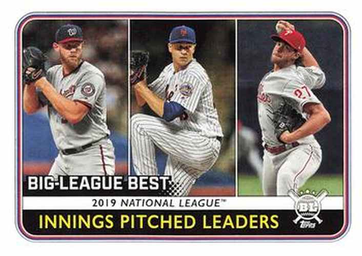 #262 Stephen Strasburg / Jacob deGrom / Aaron Nola - Washington Nationals / New York Mets / Philadelphia Phillies - 2020 Topps Big League Baseball