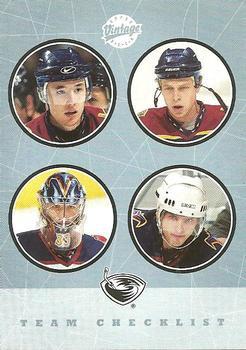 #262 Dany Heatley / Ilya Kovalchuk / Patrik Stefan / Milan Hnilicka - Atlanta Thrashers - 2002-03 Upper Deck Vintage Hockey