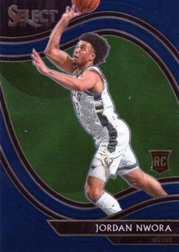 #262 Jordan Nwora - Milwaukee Bucks - 2020-21 Panini Select - Blue Basketball