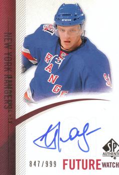 #263 Evgeny Grachev - New York Rangers - 2010-11 SP Authentic Hockey