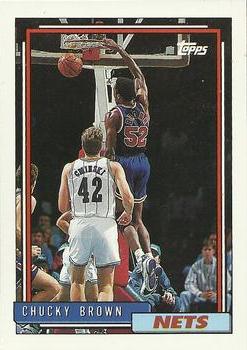 #263 Chucky Brown - New Jersey Nets - 1992-93 Topps Basketball