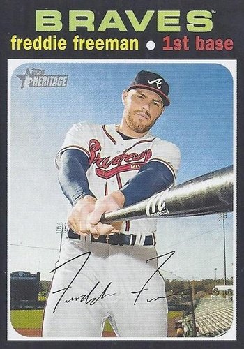 #263 Freddie Freeman - Atlanta Braves - 2020 Topps Heritage Baseball