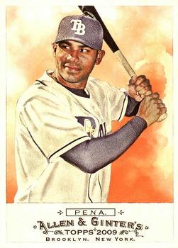 #264 Carlos Pena - Tampa Bay Rays - 2009 Topps Allen & Ginter Baseball