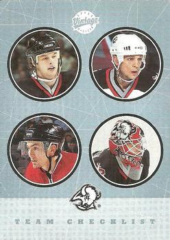 #264 Tim Connolly / Stu Barnes / Miroslav Satan / Martin Biron - Buffalo Sabres - 2002-03 Upper Deck Vintage Hockey