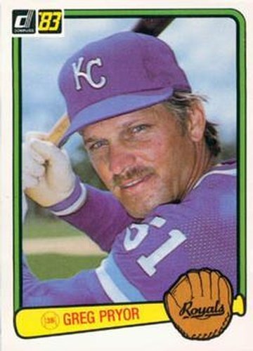 #264 Greg Pryor - Kansas City Royals - 1983 Donruss Baseball