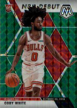 #264 Coby White - Chicago Bulls - 2019-20 Panini Mosaic - Green Prizm Basketball