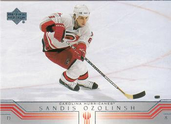 #265 Sandis Ozolinsh - Carolina Hurricanes - 2001-02 Upper Deck Hockey