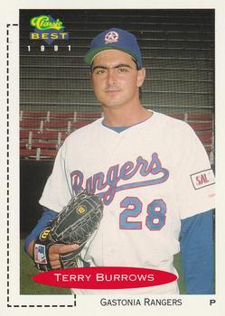 #265 Terry Burrows - Gastonia Rangers - 1991 Classic Best Baseball