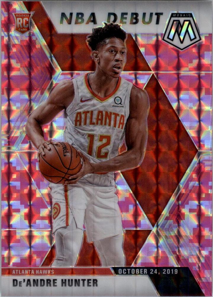 #266 De'Andre Hunter - Atlanta Hawks - 2019-20 Panini Mosaic - Camo Pink Basketball