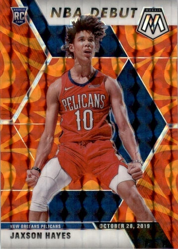#267 Jaxson Hayes - New Orleans Pelicans - 2019-20 Panini Mosaic - Reactive Orange Basketball