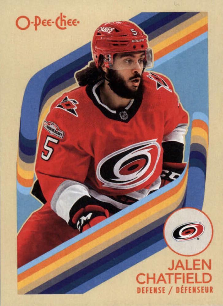 #267 Jalen Chatfield - Carolina Hurricanes - 2023-24 O-Pee-Chee - Retro Hockey