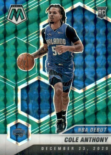 #268 Cole Anthony - Orlando Magic - 2020-21 Panini Mosaic - Mosaic Green Basketball