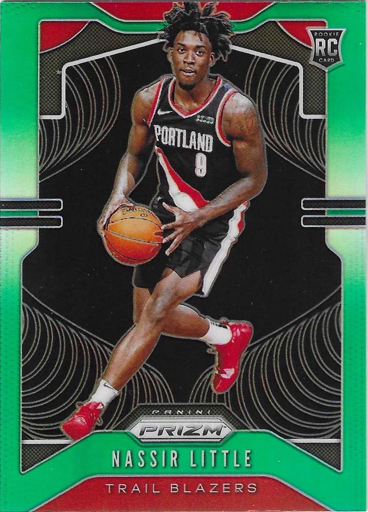#269 Nassir Little - Portland Trail Blazers - 2019-20 Panini Prizm - Prizms Green Basketball