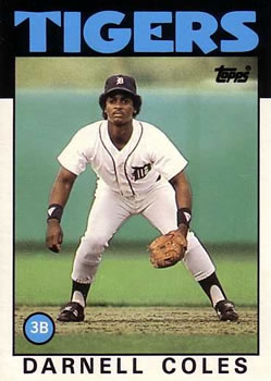 #26T Darnell Coles - Detroit Tigers - 1986 Topps Traded Baseball