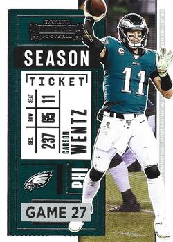 #26 Carson Wentz - Philadelphia Eagles - 2020 Panini Contenders Football