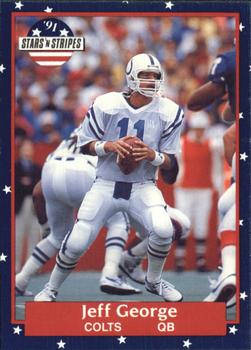 #26 Jeff George - Indianapolis Colts - 1991 Fleer Stars 'n Stripes Football