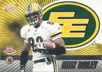 #26 Kory Bailey - Edmonton Eskimos - 2003 Pacific Atomic CFL Football