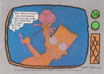 #26 Zee brave undair sea exploraire wrestles... - 1990 Topps The Simpsons