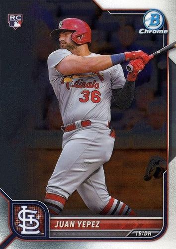 #26 Juan Yepez - St. Louis Cardinals - 2022 Bowman Chrome Baseball