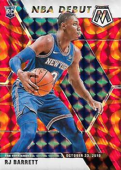 #270 RJ Barrett - New York Knicks - 2019-20 Panini Mosaic - Reactive Orange Basketball