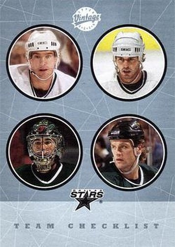 #270 Pierre Turgeon / Mike Modano / Marty Turco / Derian Hatcher - Dallas Stars - 2002-03 Upper Deck Vintage Hockey