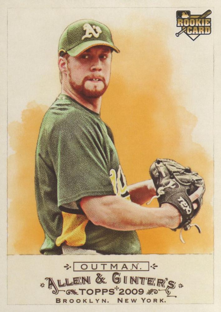 #270 Josh Outman - Oakland Athletics - 2009 Topps Allen & Ginter Baseball