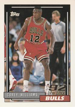 #271 Corey Williams - Chicago Bulls - 1992-93 Topps Basketball