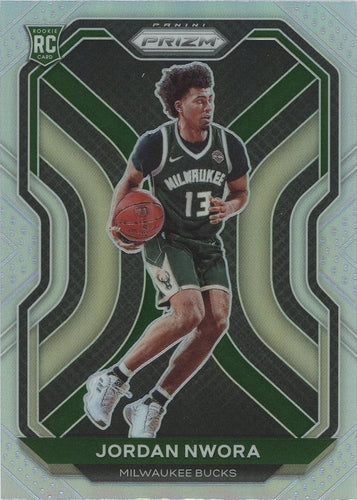 #273 Jordan Nwora - Milwaukee Bucks - 2020-21 Panini Prizm - Silver Prizms Basketball