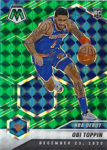 #273 Obi Toppin - New York Knicks - 2020-21 Panini Mosaic - Mosaic Green Basketball