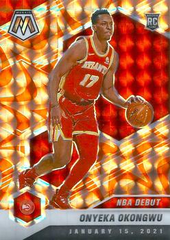 #274 Onyeka Okongwu - Atlanta Hawks - 2020-21 Panini Mosaic - Mosaic Reactive Orange Basketball