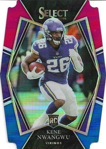 #274 Kene Nwangwu - Minnesota Vikings - 2021 Panini Select - Red and Blue Prizm Die Cut Football